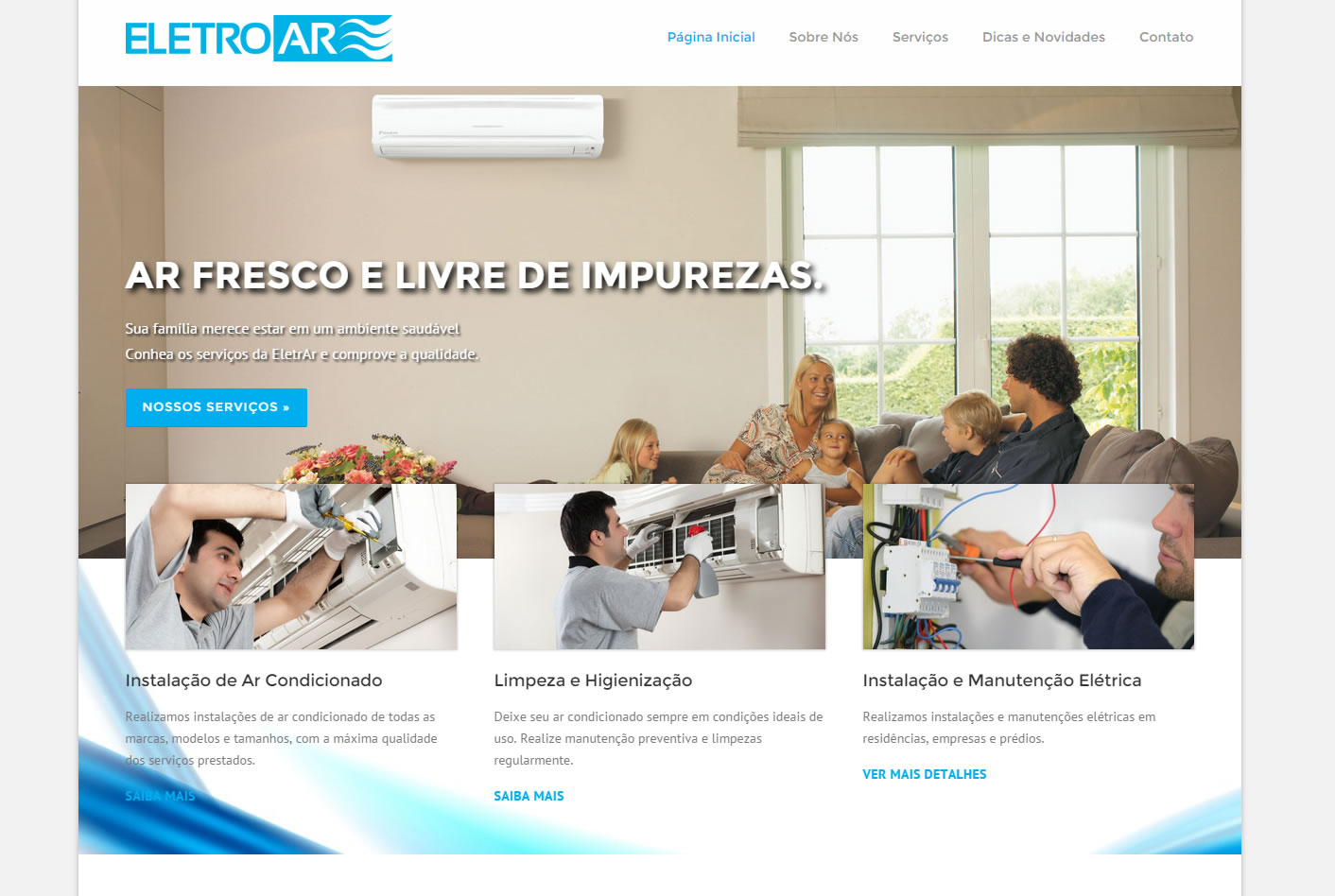 Cliente de criação de sites em Piracicaba - Eletroar